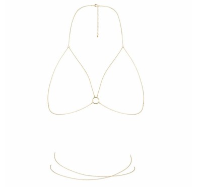 Łańcuszki jak stanik - Bijoux Indiscrets Magnifique Bra Chain Gold